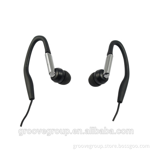 fectory good quality sports earphone with balck , red colors earhook sports earphone